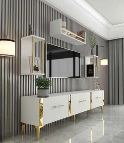 Stewehome Μοντέρνα Βάση Τηλεόρασης με Ράφια &amp;amp; Κομψό Design 180x31x45 cm