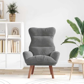 vidaXL Πολυθρόνα Σκούρο Γκρι 69 x 74 x 93 εκ. Βελούδο