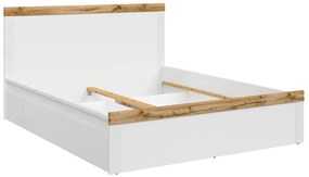 Κρεβάτι Boston AS116, Διπλό, Άσπρο, 160x200, Πλαστικοποιημένη μοριοσανίδα, 169x205x101cm, 49 kg | Epipla1.gr
