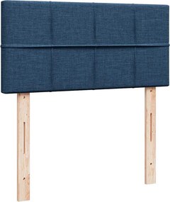 vidaXL Κρεβάτι Boxspring με Στρώμα Μπλε 80x200 εκ. Υφασμάτινο