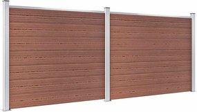 vidaXL Σετ Πάνελ Περίφραξης Καφέ 353 x 146 εκ. από WPC