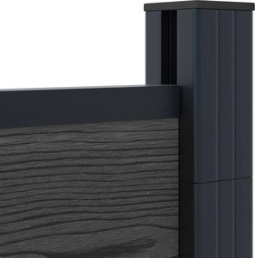 vidaXL Πάνελ Φράχτη 9 pcs WPC και Αλουμίνιο Μαύρο