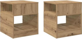 vidaXL End Table 2 τμχ. Artisan Oak 40,5 x 40 x 45 εκ