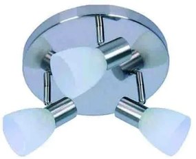 Σποτ Φωτιστικό Οροφής 3XE14 μεταλλικό 9064-3Φ Inlight-9064-3Φ-Νίκελ Ματ-Νίκελ Ματ 9064-3Φ-Νίκελ Ματ