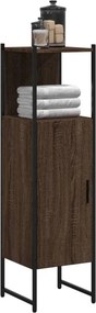 vidaXL Ντουλάπι Μπάνιου Καφέ Δρυς 33x33x120,5 εκ. Επεξεργ. Ξύλο