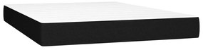 vidaXL Κρεβάτι Boxspring με Στρώμα &amp; LED Μαύρο 140x190 εκ. Υφασμάτινο