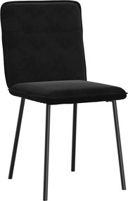 vidaXL Καρέκλες Τραπεζαρίας 4 τεμ. Μαύρες Βελούδινες