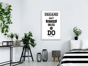 Πίνακας - Dreams Don't Work Unless You Do (1 Part) Vertical - 60x90