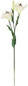 Τεχνητό Λουλούδι Lily 21310 90cm White-Green GloboStar Ύφασμα