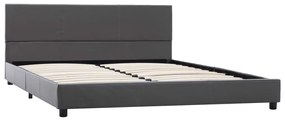 vidaXL Πλαίσιο Κρεβατιού Γκρι 160 x 200 εκ. από Συνθετικό Δέρμα