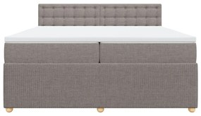 ΚΡΕΒΑΤΙ BOXSPRING ΜΕ ΣΤΡΩΜΑ TAUPE 200X200 ΕΚ. ΥΦΑΣΜΑΤΙΝΟ 3287581