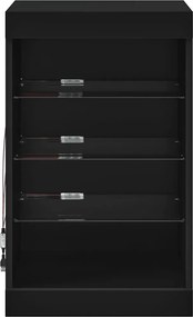 vidaXL Μπουφές με Φώτα LED Μαύρος 41 x 37 x 67 εκ.