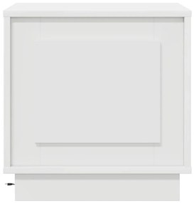 vidaXL Κομοδίνο με Λευκό 44 x 34.5 x 45 εκ Επεξεργασμένο ξύλο