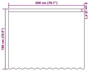 vidaXL Κουρτίνα Δαντέλας με κουρτίνες Λευκό 180 x 200 cm Πολυεστέρας