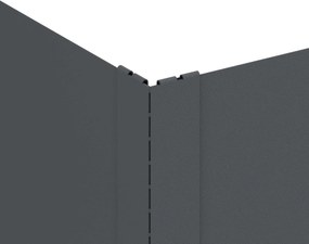 vidaXL Περίγραμμα γκαζόν 4 τμχ. 100 x 60 x 20 εκ. Ατσάλι Ανθρακί