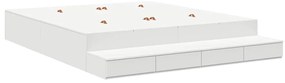 vidaXL Κρεβάτι με αποθηκευτικό χώρο Λευκό 236.5 x 180 x 31.5 εκ
