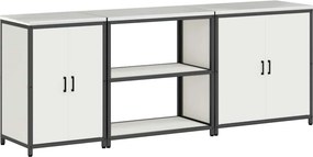 vidaXL Σετ Αποθήκευσης Κουζίνας HATTEM 3 pcs Λευκό