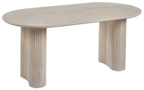 DIAZ Τραπέζι Τραπεζαρίας, ΜDF Απόχρωση Natural Stone  180x90x76cm [-Φυσικό-] [-MDF - Κόντρα Πλακέ - Καπλαμάς - Νοβοπάν-] Ε7695,1