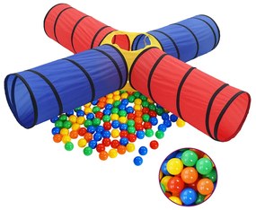 vidaXL Παιδικό Τούνελ Πολύχρωμο με 250 Μπάλες