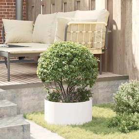 vidaXL Ζαρντινιέρες κήπου 5 pcs Λευκό 40 x 40 x 20 cm Ατσάλι