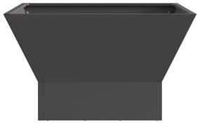 vidaXL Τζάκι Τετράγωνο Μαύρο 60x60x35 εκ. Ατσάλι