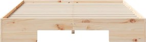 vidaXL Σκελετός Κρεβατιού Καφέ 150 x 200 cm