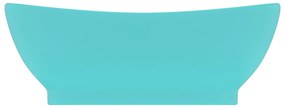 vidaXL Νιπτήρας με Υπερχείλ. Οβάλ Αν. Πράσινο Ματ 58,5x39 εκ Κεραμικός