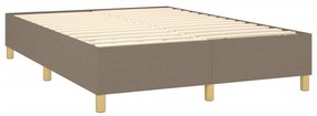 Πλαίσιο Κρεβατιού Boxspring Taupe 140 x 190 εκ. Υφασμάτινο - Μπεζ-Γκρι