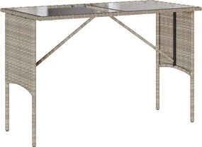 vidaXL Σετ Τραπεζαρίας Κήπου 3 τεμ. Αν. Γκρι Συνθ. Ρατάν με Μαξιλάρια