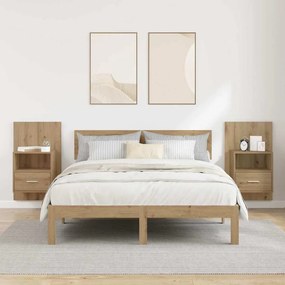 vidaXL Κομοδίνο 2 τμχ. Artisan Oak 50 x 32.5 x 80 εκ.