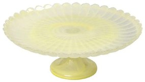 Τουρτιέρα Με Πόδι Atlas DAC1730 27x27x9,5cm Yellow Espiel Glass