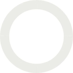 vidaXL κατάλληλο για επίπεδα δαχτυλίδια δέντρου 5 pcs Λευκό