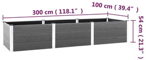 ΖΑΡΝΤΙΝΙΕΡΑ ΚΗΠΟΥ ΥΠΕΡΥΨΩΜΕΝΗ ΓΚΡΙ 300 X 100 X 54 ΕΚ. ΑΠΟ WPC 318101