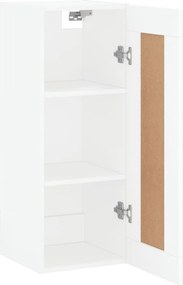 vidaXL Ντουλάπι Τοίχου Λευκό 34,5 x 34 x 90 εκ. από Επεξεργασμένο Ξύλο