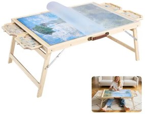 VEVOR 1500 Piece Puzzle Board with Folding Leg Portable Wooden Jigsaw 86x63cm