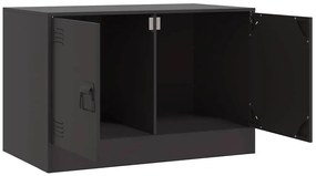 vidaXL Έπιπλο Τηλεόρασης Μαύρο 67x39x44 εκ. από Χάλυβα