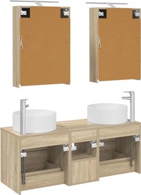 vidaXL Σετ Επίπλων Μπάνιου 5 pcs Sonoma Δρυς