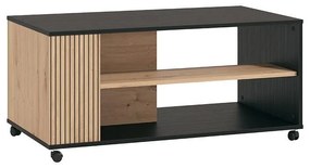 Τραπεζάκι Σαλονιού Correze Mαύρος Δρύς - Artisan Oak 101x55x47 εκ. 101x55x47 εκ.