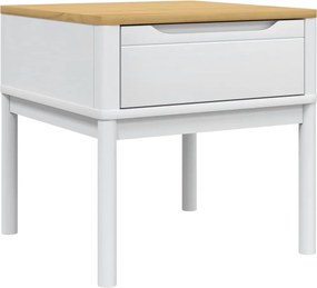 vidaXL Τραπεζάκι FLORO Λευκό 55x55x54 εκ από Μασίφ Ξύλο Πεύκου