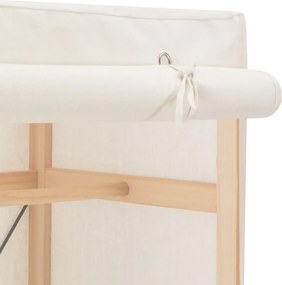 vidaXL Ντουλάπα Λευκή 79 x 40 x 170 εκ. Υφασμάτινη