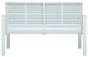 vidaXL Παγκάκι Κήπου Λευκό με Όψη Ξύλου 120 εκ. από HDPE