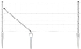 vidaXL Περίφραξη αγρού Ασημί 50 x 0.8 m Γαλβανισμένος χάλυβας