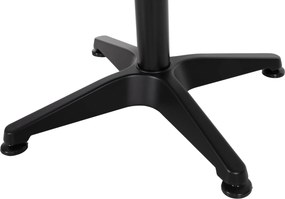 ΤΡΑΠΕΖΙ ΣΤΡΟΓΓΥΛΟ GOSS HM5974.01 ΑΛΟΥΜΙΝΙΟ ΜΑΥΡΟ Φ60x70Υεκ.