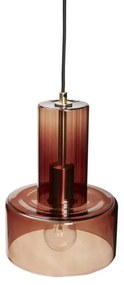 Φωτιστικό οροφής, Ripple Lamp Amber, Γυάλινο, Κρεμαστό, Καφέ, H27 Ø20 cm, HUBSCH