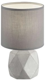 Επιτραπέζιο Φωτιστικό Pike R50831087 E14 16x28cm Grey RL Lighting Cement,Fabric