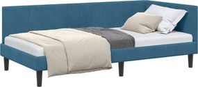 vidaXL Κρεβάτι Γωνίας Μπλε 100 x 200 cm Βελούδο