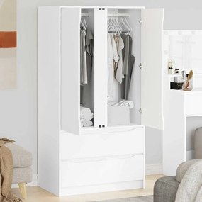 vidaXL Ντουλάπι Λευκός 79,5 x 49 x 156 εκ Μηχανικά επεξεργασμένο ξύλο
