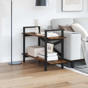 vidaXL Ράφι Βιβλίων Καπνιστό Δρύς 100 x 33,5 x 64 εκ