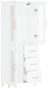 vidaXL Ντουλάπι Λευκό 69,5x34x180 εκ. από Επεξεργασμένο Ξύλο