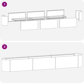 vidaXL Υψωμένο Κρεβάτι Κήπου Λευκό 280 x 40 x 40 εκ.